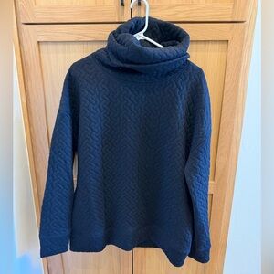 Quilted Black Turtleneck Sweater GapFit